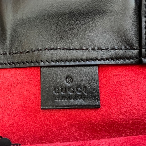 Red/black Gucci Leather Backpack - Picture 4 of 6